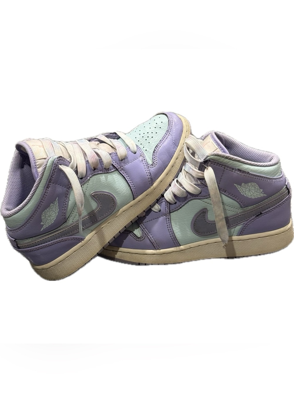 Nike Air Jordan 1 Mid Purple Aqua Size 5Y